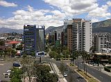 Ecuador Quito 05-03 Hotel Quito View Of La Mariscal We had lunch at Hotel Quitos Techo del Mundo (Roof of the World) Restaurant on the seventh floor, with fantastic views of the city. Here is a view of Quito looking towards the new town.